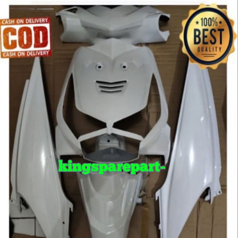 Cover body full halus Honda Beat Karbu 2010-2012 putih