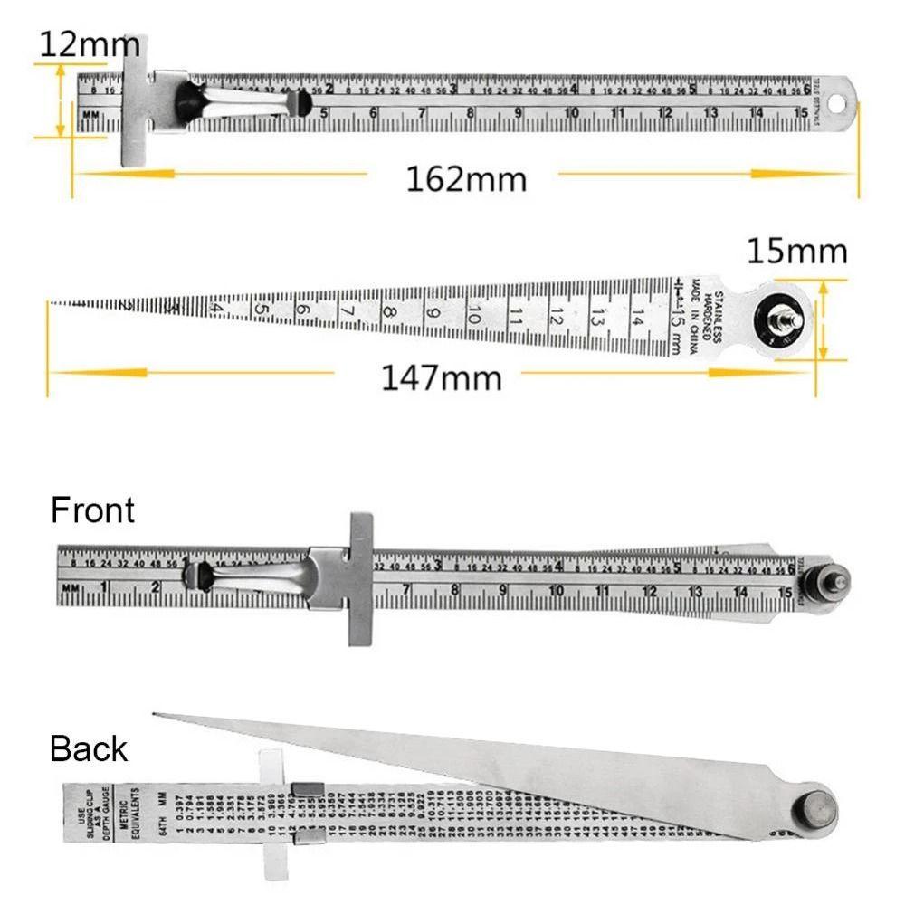 Solighter Feeler Gauge Set Alat Inspeksi Lubang Presisi Tinggi Stainless Steel Feeler Gauge