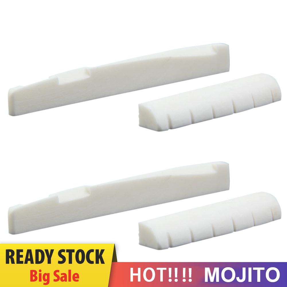 Mojito*4pcs Bone Guitar Bridge Nut Saddle 6 String Guitar Musical Instrument Parts