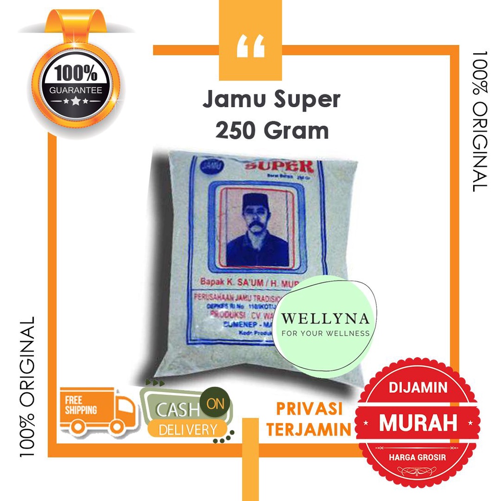 ☘️Wellyna☘️ (TIDAK COD) Jamu Herbal Madura Super- Saum H Murais Besar (250gr)