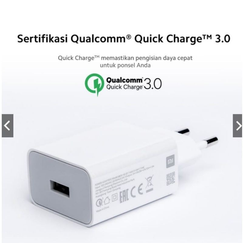 Charger Xiaomi Type C Quick Charge 3A Poco m3/ mi 8 lite/Note 7/ 7 pro/ Note 8[MDY-11]