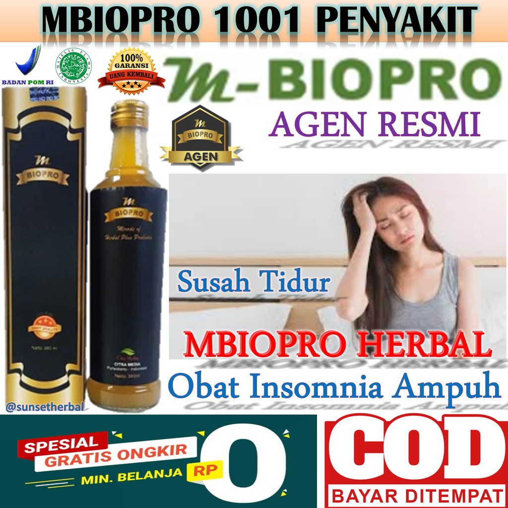 Obat Tidur, Obat Susah Tidur, Obat Insomnia, Obat Sulit Tidur, Obat Depresi, M Biopro Mbiopro Asli