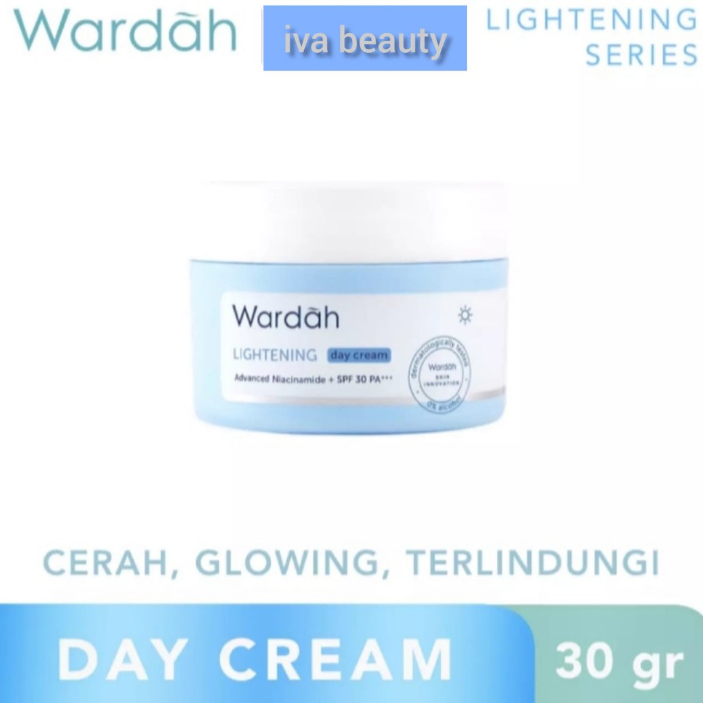 (BISA COD) Wardah Lightening Day Cream 30 gr Pot (Ukuran Besar)