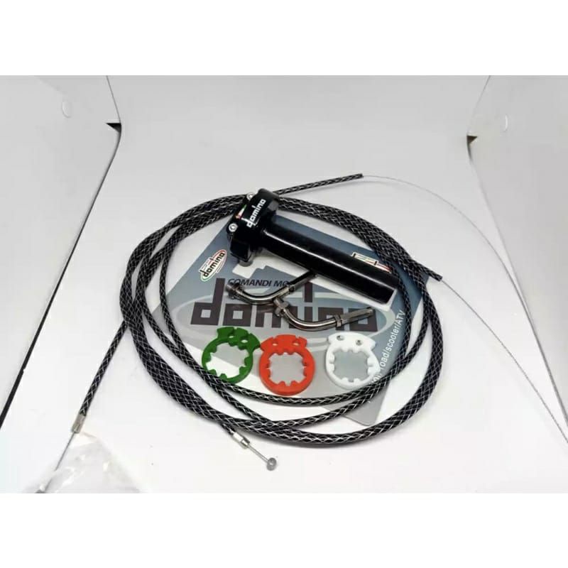 Paket Murah Gas Spontan Domino + Kabel Gas 210cm 2 Pcs Nmax Pcx Lexi Aerox Vixion Universal