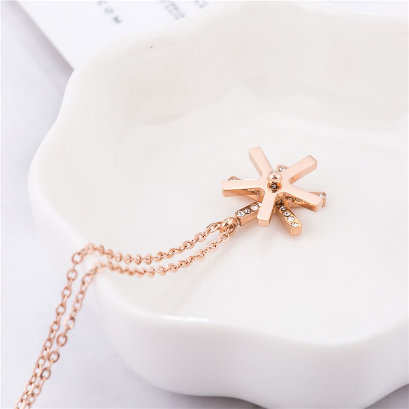 Kalung fashion aksesoris titanium mini korea hadiah wanita cewek 316L anti karat KK046