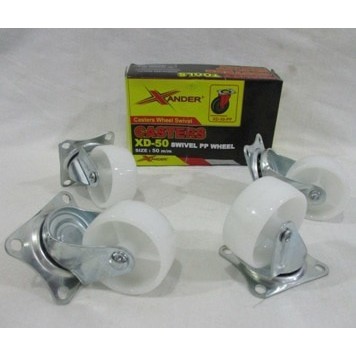 Roda Trolley/Roda Etalase XD50 XANDER Roda Caster NYLON Putih 2&quot;***