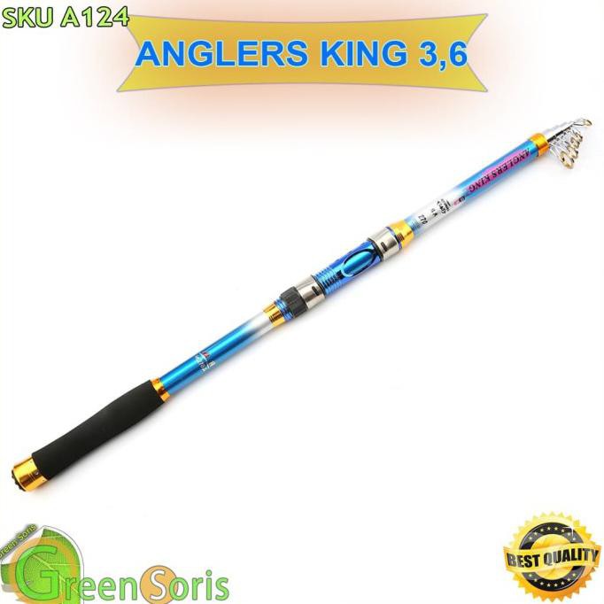 Joran Pancing Laut Antena 3.6 Meter Anglers King/Yuelong Biru