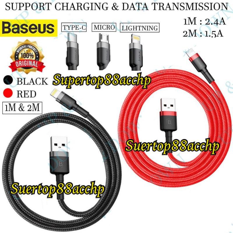 Cable Baseus Iphone Lightining Cafule 2.4A 2M Fast Charging ORIGINAL