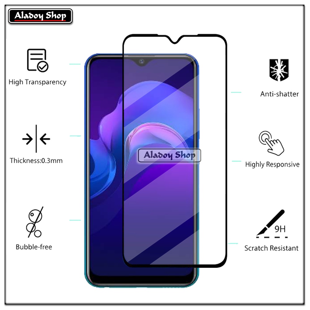 PAKET 2 IN 1 Case Vivo Y15 Armor Fusion Transparent Prmium Casing Free Tempered Glass