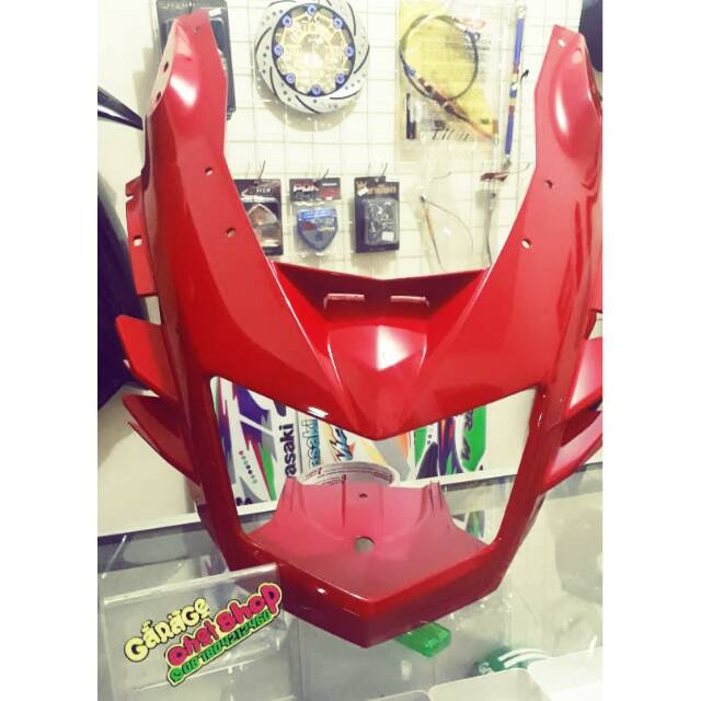 Cover barong batok depan ninja RR new merah