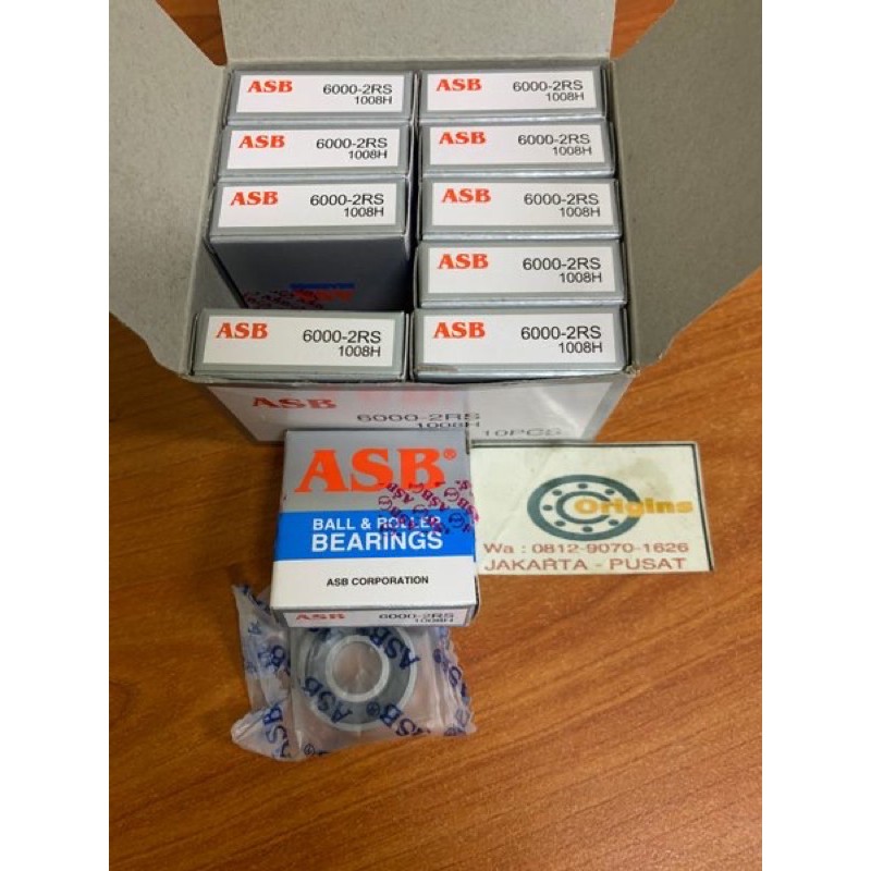 BEARING 6000 2RS 6000 LLU 6000 DDU BEARING SEPEDA Merk ASB
