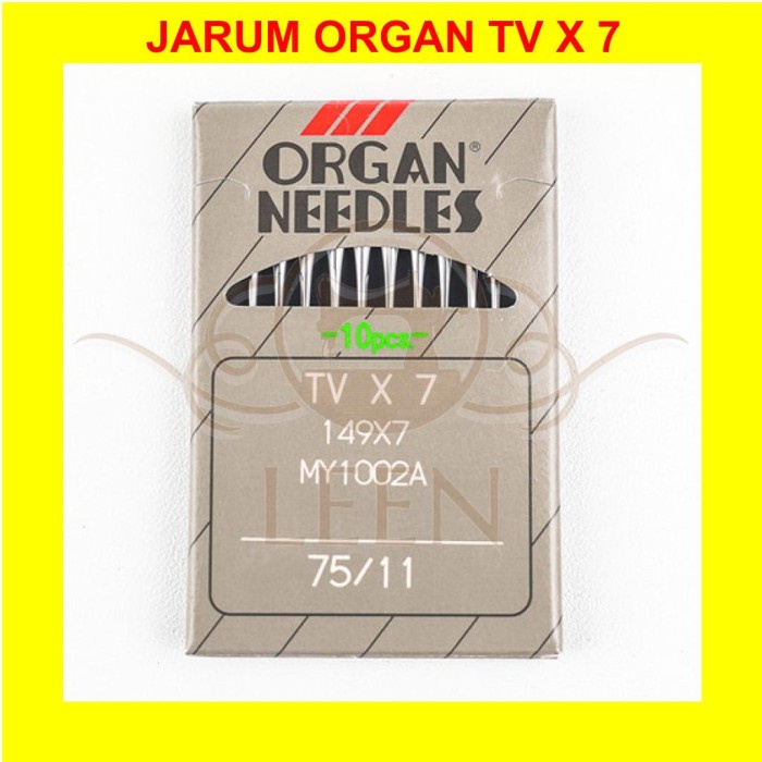 Jarum ORGAN Needle TVx7 ORI TV x 7 Mesin Jahit Mike Up Rantai LEEN