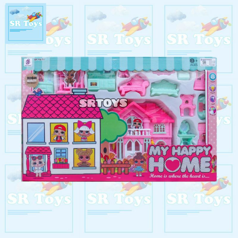 [ COD ] Mainan Rumah rumahan Happy Home Lengkap 9661 Gratis ongkir