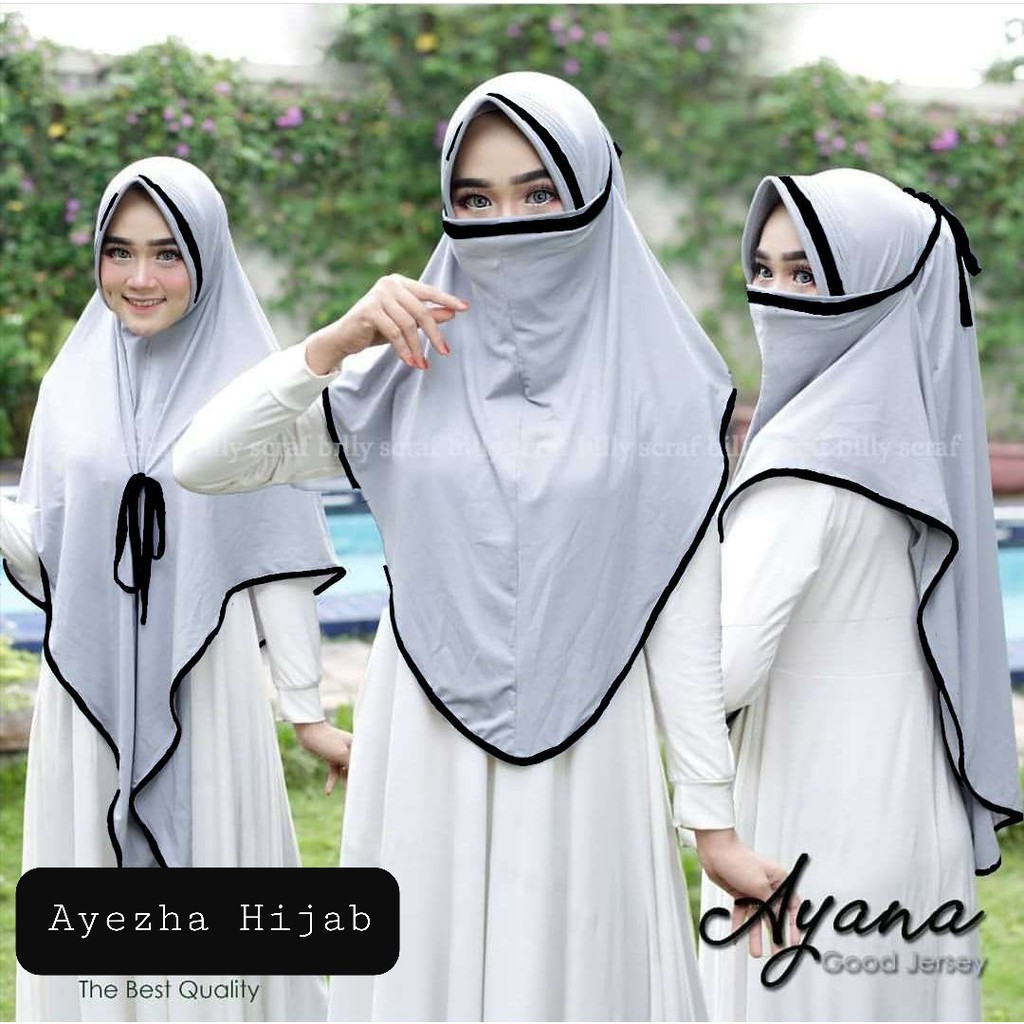 HIJAB MASKER 3 IN 1 Hijab Instan Niqab 3 In 1 Cadar Jersey