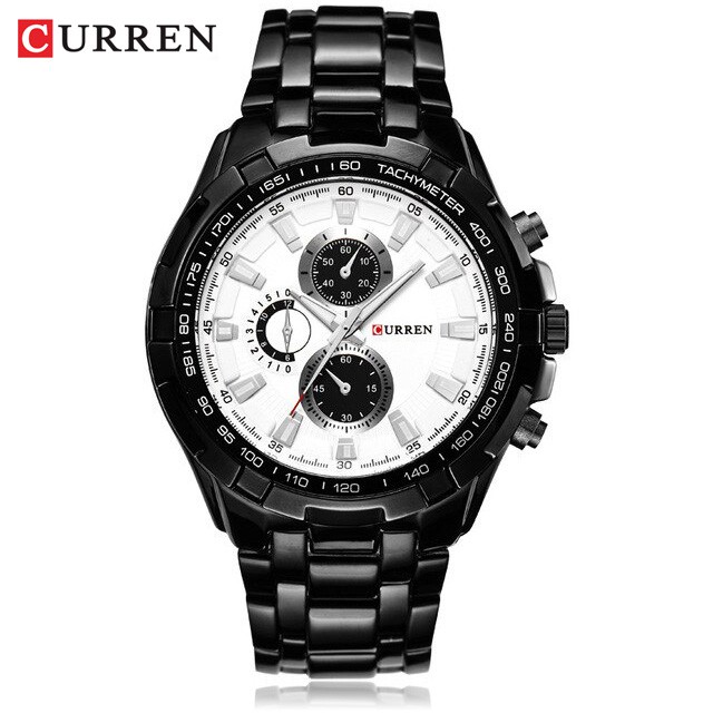 CURREN 8023 Jam Tangan Pria Analog Stainless Steel Chronograph Tidak Aktif ALL-TIME CURRENOS-3