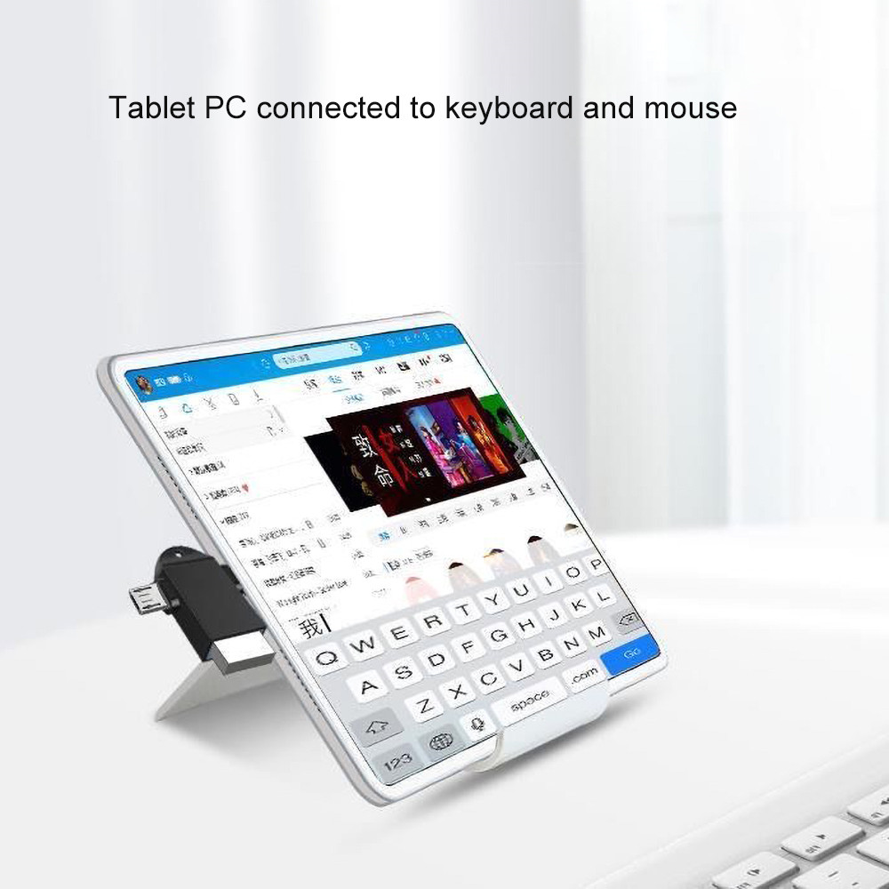 MQ OTG Type C Adapter 2 In 1 Micro Usb C 3.0 Flash Disk Dan Mouse Konektor Untuk Android Smartphone