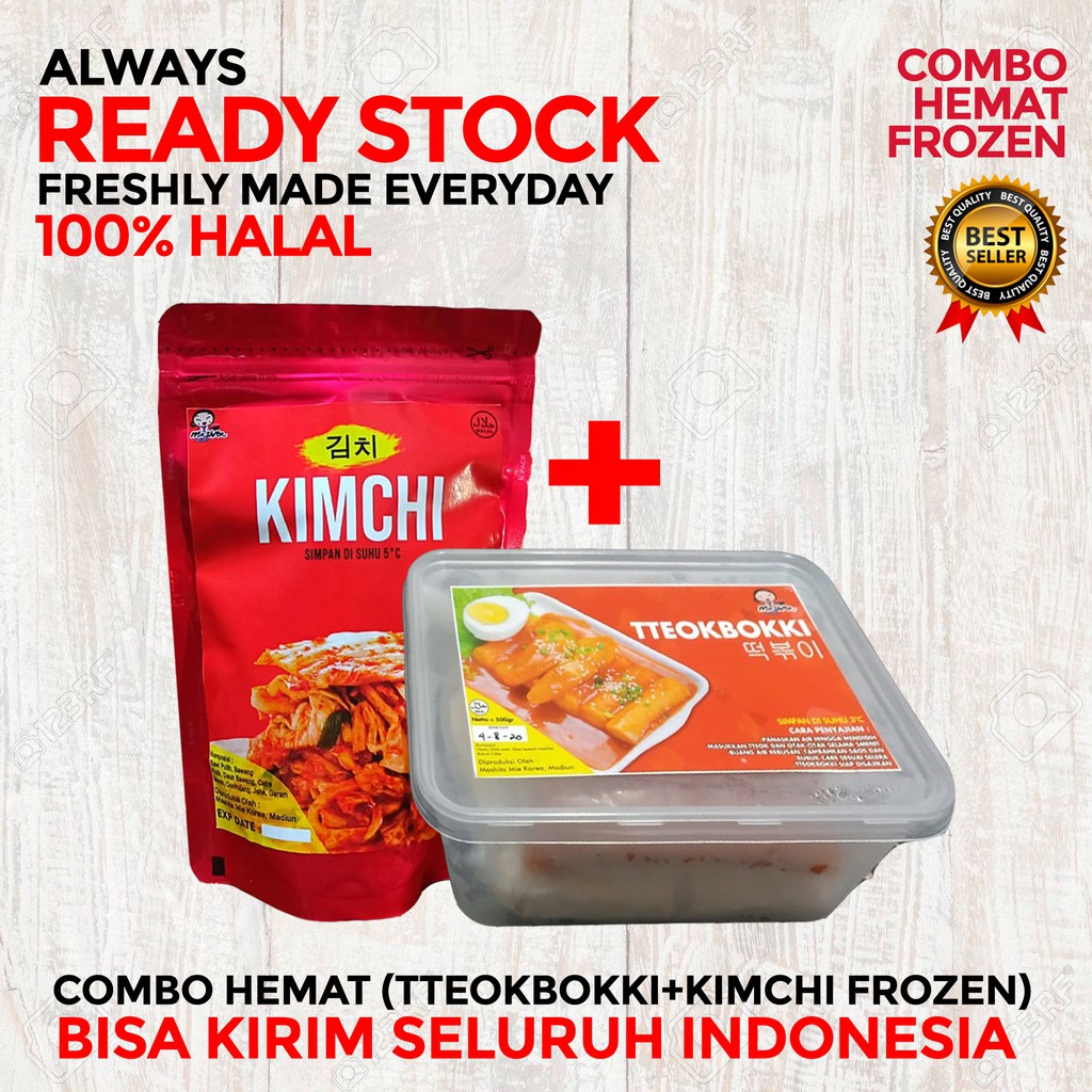 

PAKET HEMAT 1 Tteokbokki dan 1Kimchi Halal instan Korean Frozen PROMO 4.4 Worth it Termurah