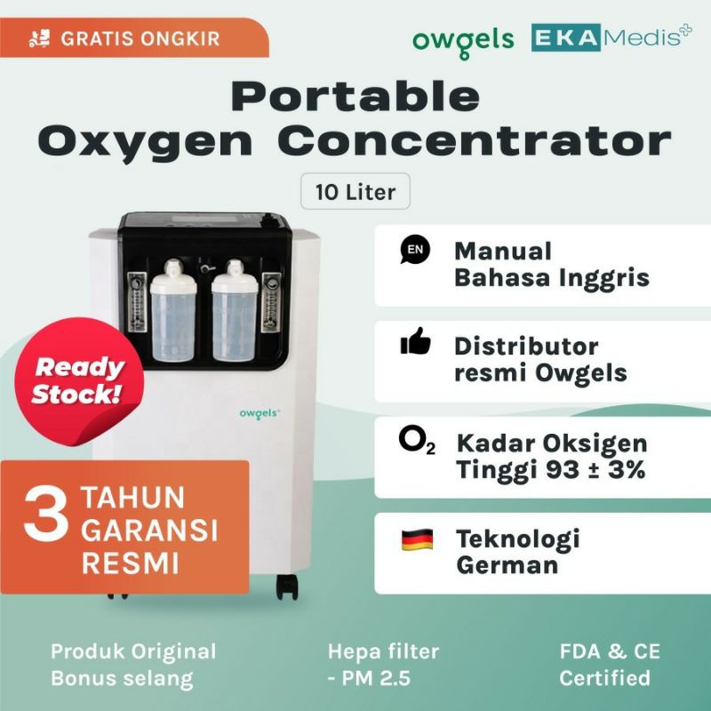 Owgels OZ-501GW0 Oxygen Concentrator and Nebulizer 10L