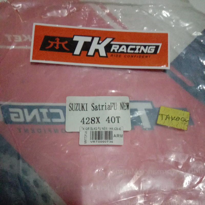 TK RACING - GEAR GIR BELAKANG SATRIA FU NEW FI F1 INJEKSI SPROCKET REAR 428 40-T 41-T 42-T 43-T 44-T 45-T SSS TDR-3