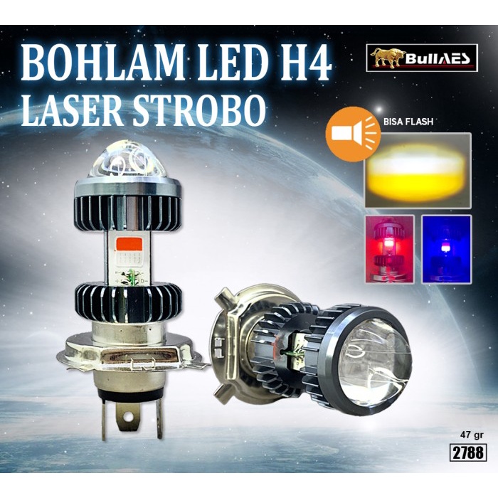 Lampu Led H4 Laser Hapag Strobo Led hi loo Beam