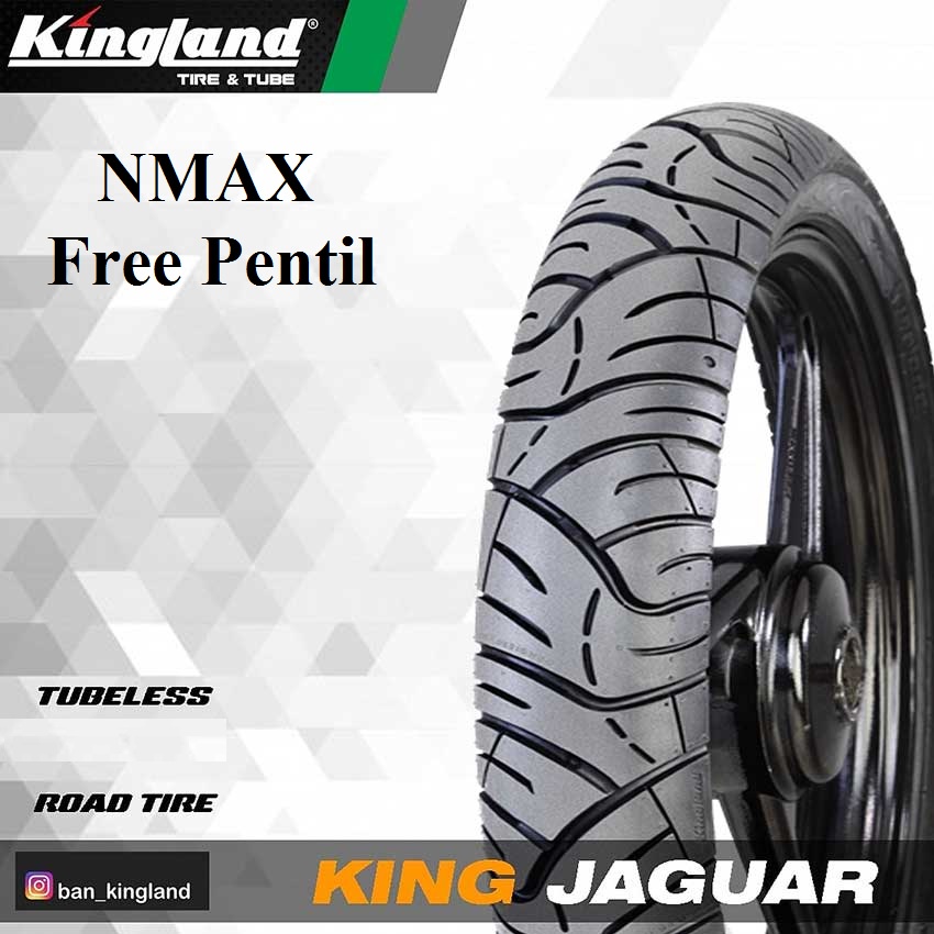 Ban NMAX Kingland 110/70-13 Jaguar Free Pentil Tubeless Ban Depan NMAX Ring 13