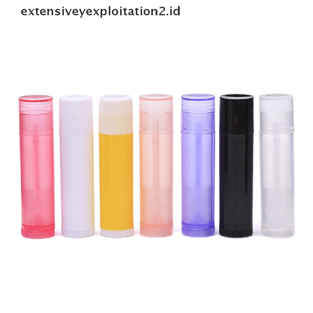 (Hotter) 10pcs 5g 7warna Tabung Lipstik Kosong Lip Balm Botol Wadah