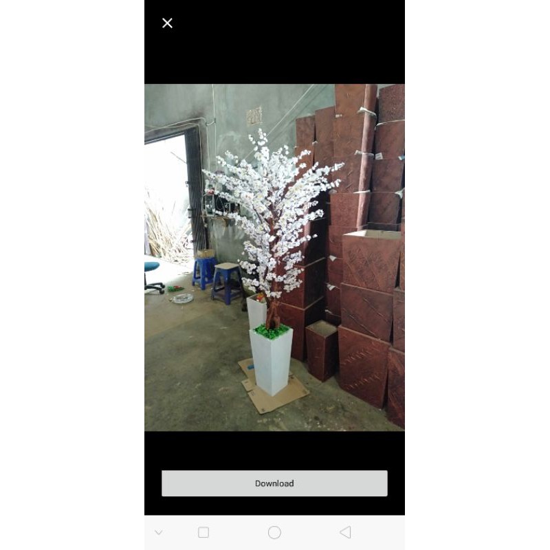 bunga sakura artificial/bunga sakura plastik/pohon sakura hias