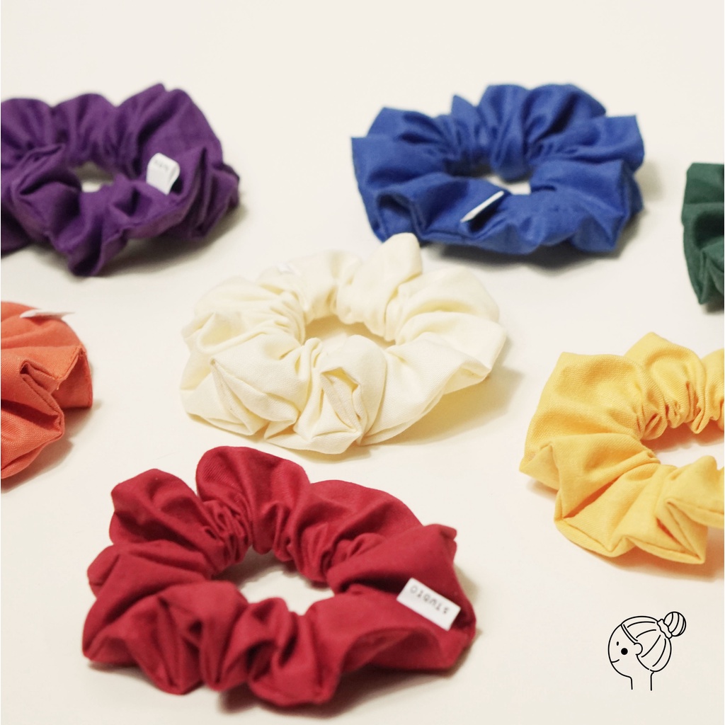 Papipu studio - Scrunchies ikat rambut kunciran Rainbow Series regular