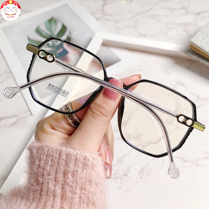 Blue Light Blocking Glasses Anti Eye Strain Fashion Metal Frame Glasses For Reading Play Computer