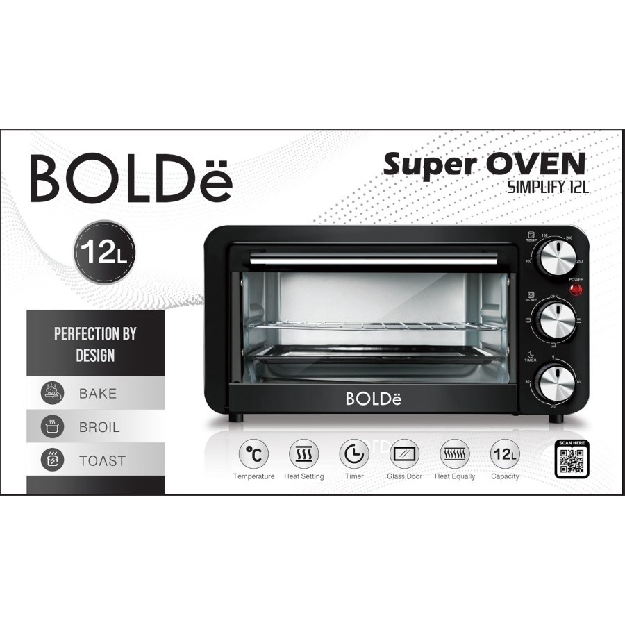 Terbaru Oven Listrik BOLDe SIMPLIFY Kapasitas 12Liter - BERKUALITAS