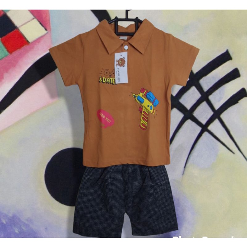 Baju Kaos Setelan Anak Laki Laki Import Untuk Umur 2/3 Tahun