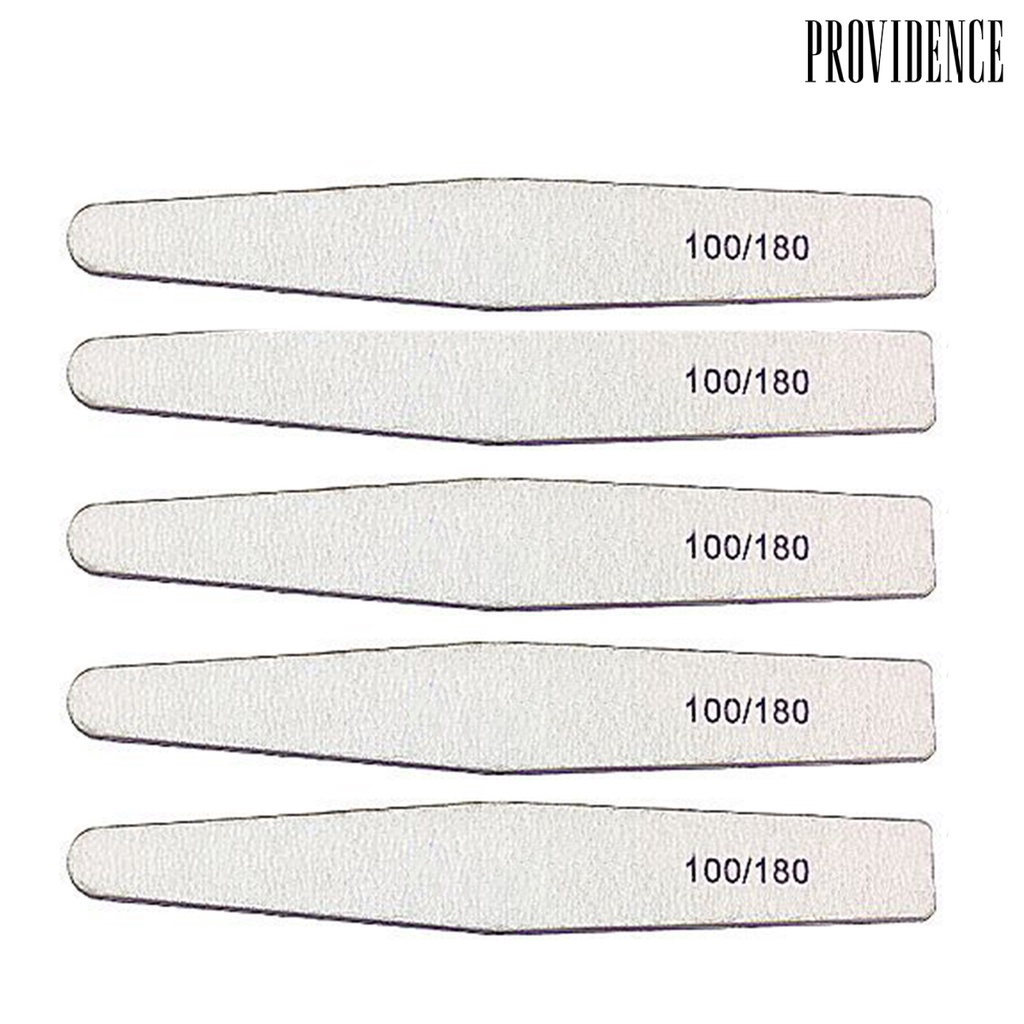 Providence 5Pcs Nail File Rhombic Sturdy Double-sided Nail Art Manicure Buffer for Women