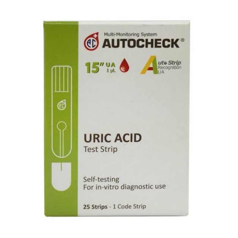 Strip Autocheck UA/ Asam Urat/ Urid Acid Refill Isi 25