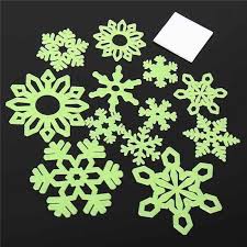 Snowflake Glow in The Dark Tempelan Dinding