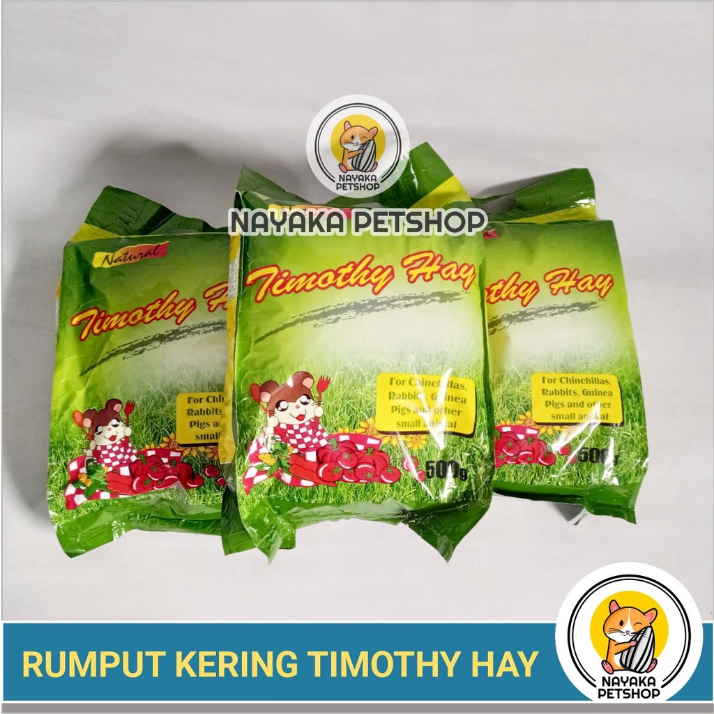 Timothy Hay 500 gr Rumput Kering Kelinci Makanan Rabbit Pakan Chinchilla Cemilan Marmut Food Grass Guinea Pig