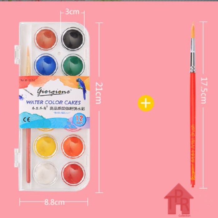 Set Cat Air Solid Pigment / Water Color Paint 12-24 warna - RD12/24