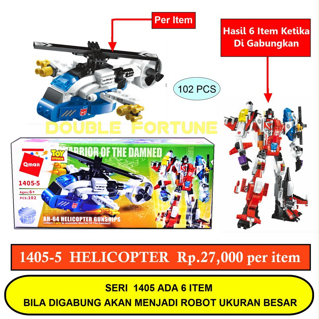 1405-5 QMAN ROBOT WARRIOR OF THE DAMNED MAINAN ANAK BRICK LEGO BALOK SUSUN EDUKATIF
