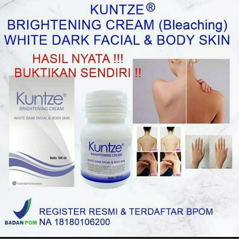 KUNTZE // Cream Kuntze Pemutih Badan original Bpom