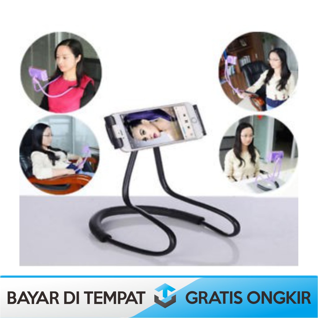 LAZY NECK LAZYPOD HP HANDPHONE DI LEHER DAN PINGGANG PHONE HOLDER