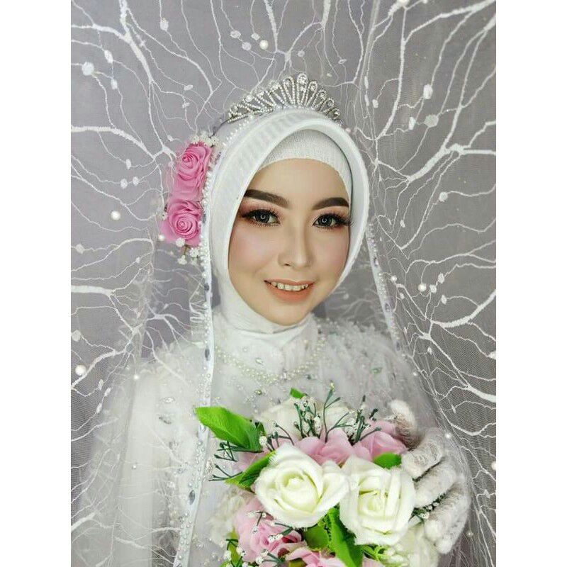 tusuk konde mawar hiasan hijab pengantin