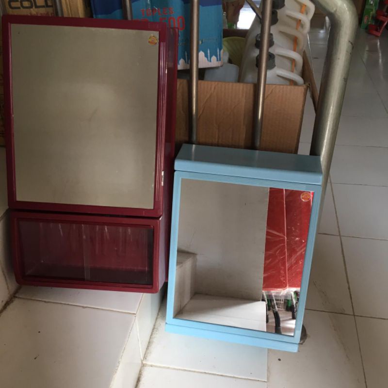 Mirror Box Cabinet Rak Cermin Kamar Mandi Kaca Kamar Mandi