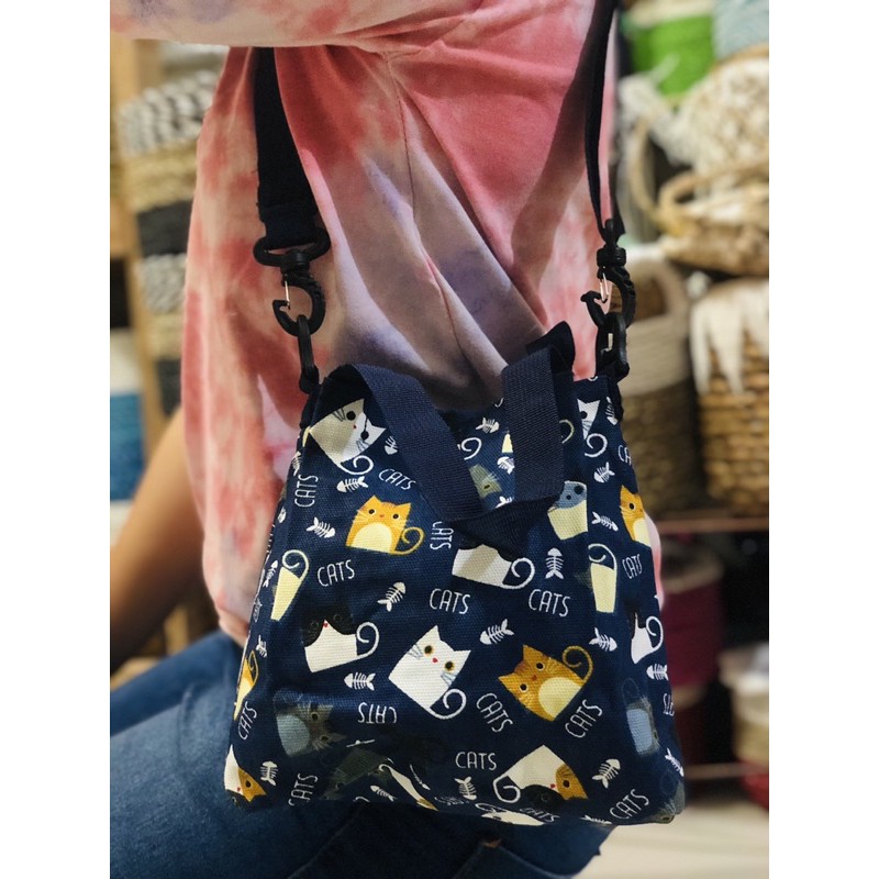 tas kanvas dobel hande 20x20