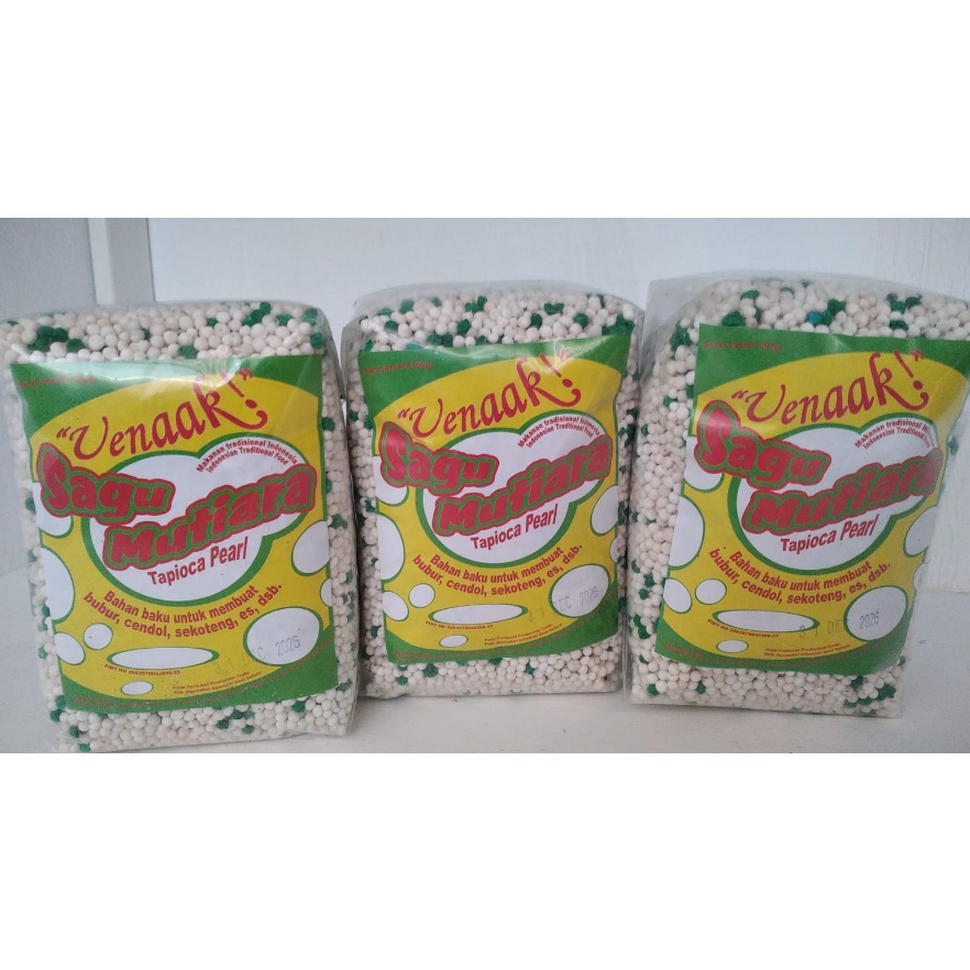 

✔️ (BAYAR DITEMPAT) Uenaakk Sagu Mutiara Hijau 500 Gram Alami tanpa pengawet