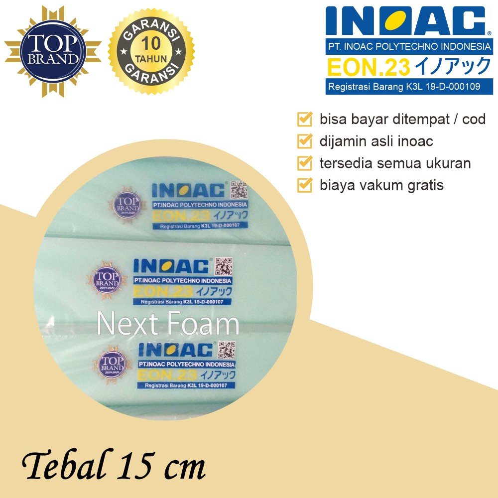 [Hanya Busa] Kasur Busa Inoac EON D23 Semua Ukuran Tebal 15cm Original Garansi 10 Tahun