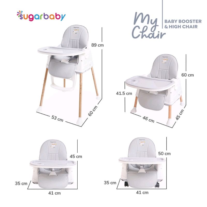 Sugar Baby My Chair (Baby Booster &amp; High Chair) : 6 Growing Stages / Sugarbaby My Chair 6 Growing Stages Kursi Makan Bayi