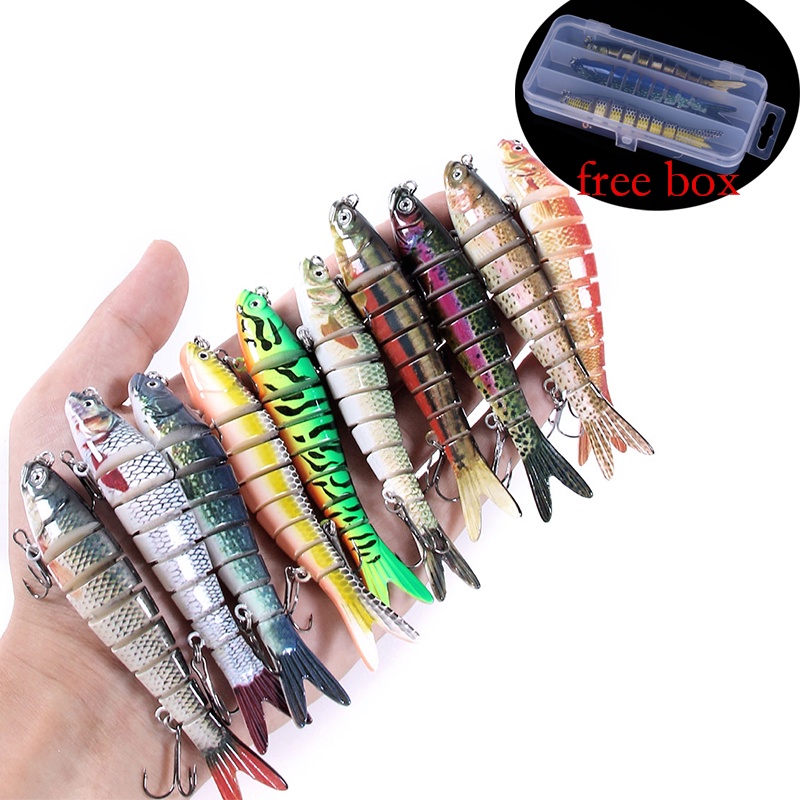 Hengjia 10PCS Umpan Pancing Hardlure Bentuk Ikan Imitasi Untuk Memancing Di Laut / Tawar