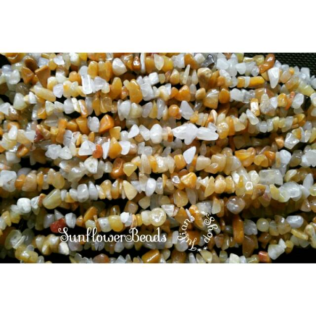 Manik Kerikil Batu Alam Natural Yellow Carnelian Batu Pecah Bahan DIY Craft Kerajinan Tangan Meronce