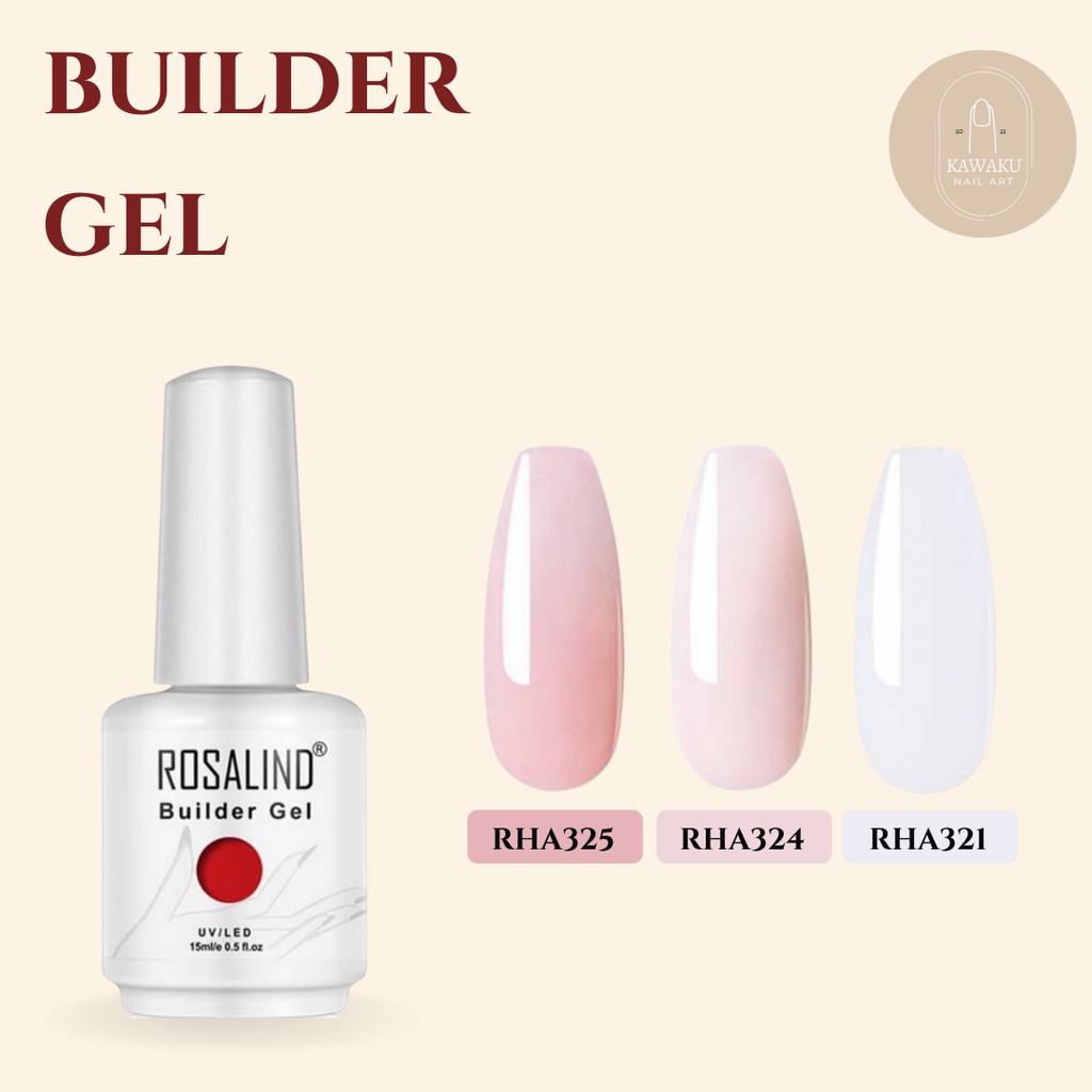 Builder Gel Rosalind Botol Besar 15ml / Nail extension UV LED