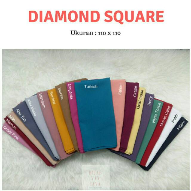 Jilbab Kerudung hijab segiempat diamond square Shopee 