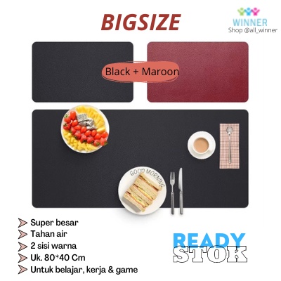 MOUSE PAD XL 2 SISI BESAR BIG GAMING DOUBLE SIDE Large 80*40CM BIG KEYBOARD PAD 2 SISI GAMING MOUSEPAD Anti Slip FASHION